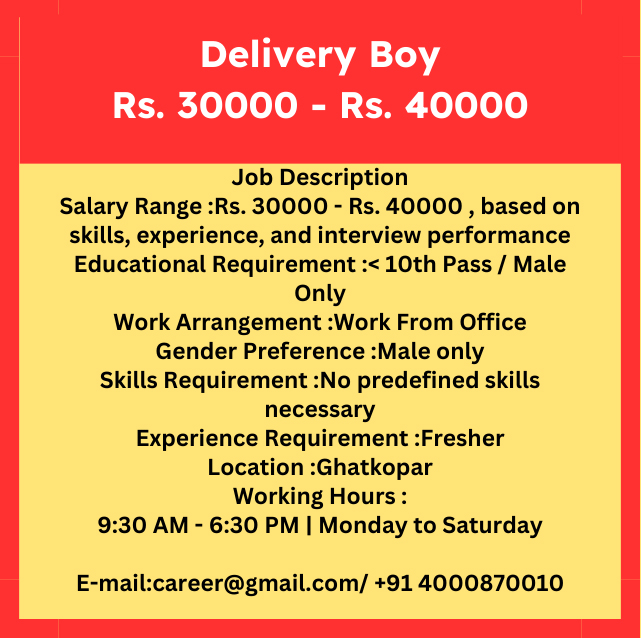 recruitment ad, recruitment ad in newspaper, job ads in newspapers, job-Delivery-Boy,