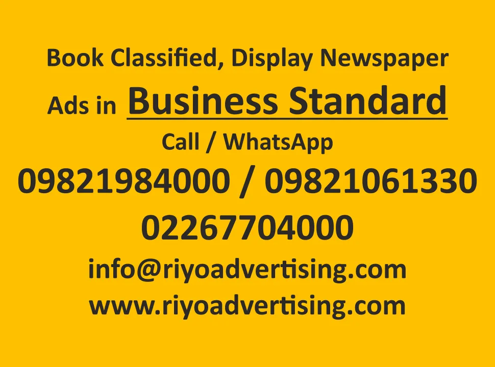 book newspaper ads in Business-Standard