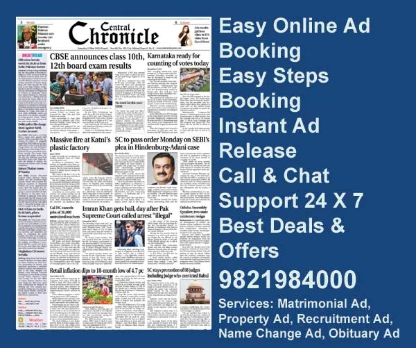 Central Chronicle ad Rates for 2024