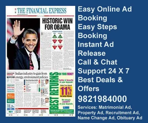 Financial Express ad booking 