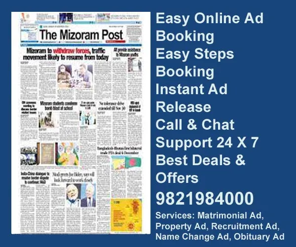 Mizoram Post ad Rates for 2024